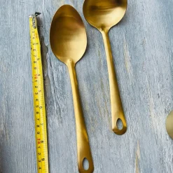 Gold Steel Serving Ladle Long (single piece)