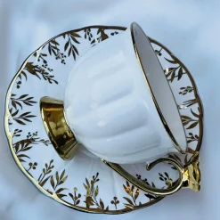 Golden Butterfly Tea Elegance Set (set of six cups and saucer