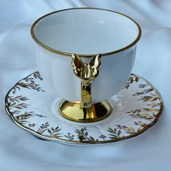 Golden Butterfly Tea Elegance Set (set of six cups and saucer