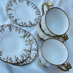 Golden Butterfly Tea Elegance Set (set of six cups and saucer