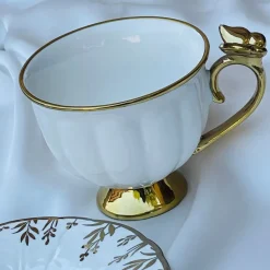 Golden Butterfly Tea Elegance Set (set of six cups and saucer
