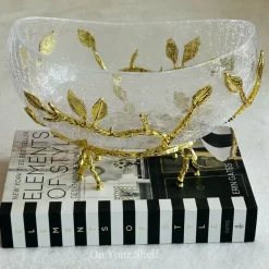 Golden Leaf Cradle Bowl
