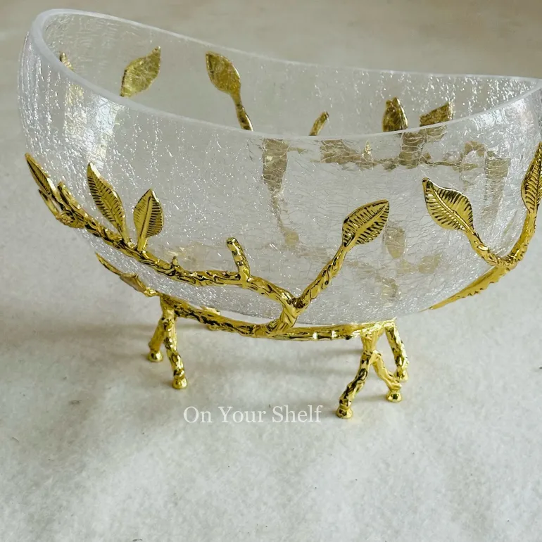 Golden Leaf Cradle Bowl