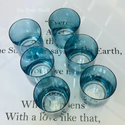 Grace Blue Half Glass (Set Of Six)