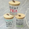 HarmonyFresh Trio: Airtight Glass Jars with Wooden Covers (set of three)