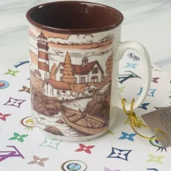 Heritage Lighthouse Beacon Sepia Mugs