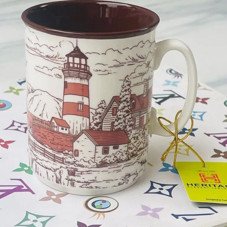 Heritage Lighthouse Beacon Sepia Mugs