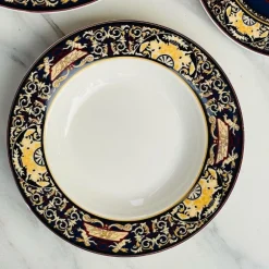 Italia Medusa Black 18 Piece Plate Set