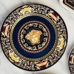 Italia Medusa Black 18 Piece Plate Set