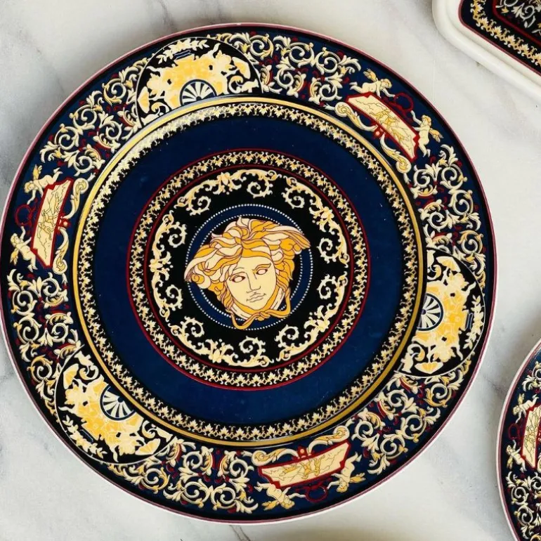 Italia Medusa Black 18 Piece Plate Set