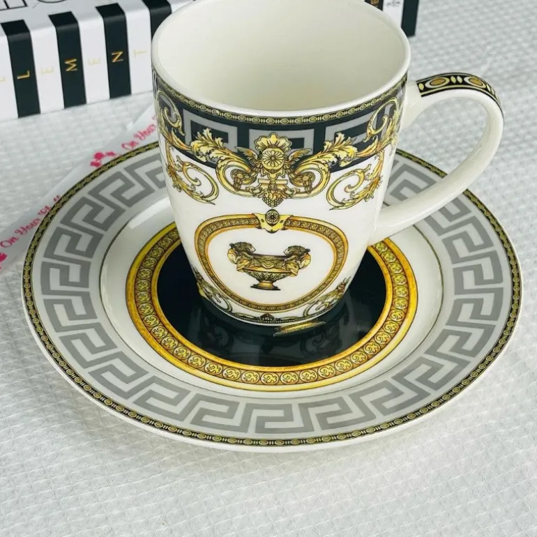 Italia Black & Gold Mugs