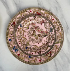 Italia Butterfly Pink 18 Piece Plate Set