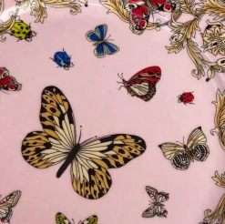 Italia Butterfly Pink 18 Piece Plate Set