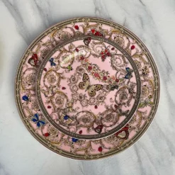 Italia Butterfly Pink 18 Piece Plate Set