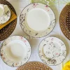 Japanese Grey Floral Serene - 18 Piece Plate Set
