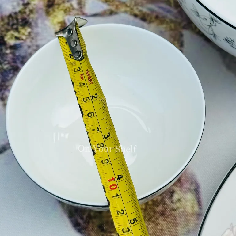 Japanese Grey Floral Serene - 18 Piece Plate Set