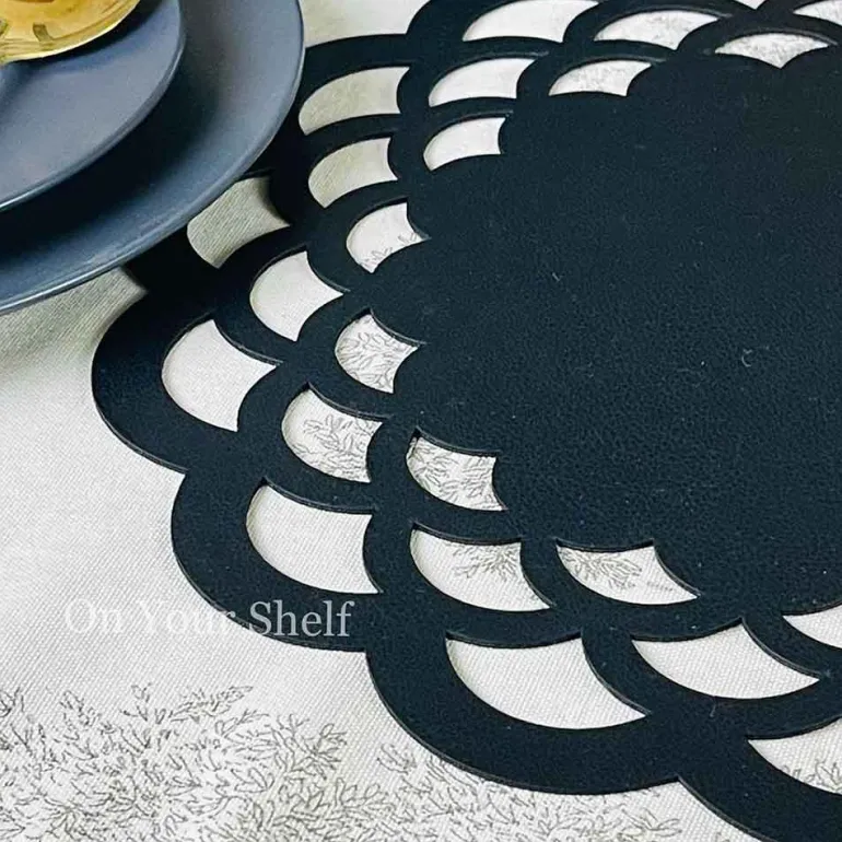 Laser Cut Black Leatherette Mat