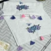 LCW Home White With Purple Flower Towel 12x20