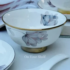 Lilac Floral (20 Piece Soup Set)