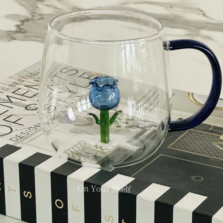 Little Blue Tulip Charm Mug(Single Piece)