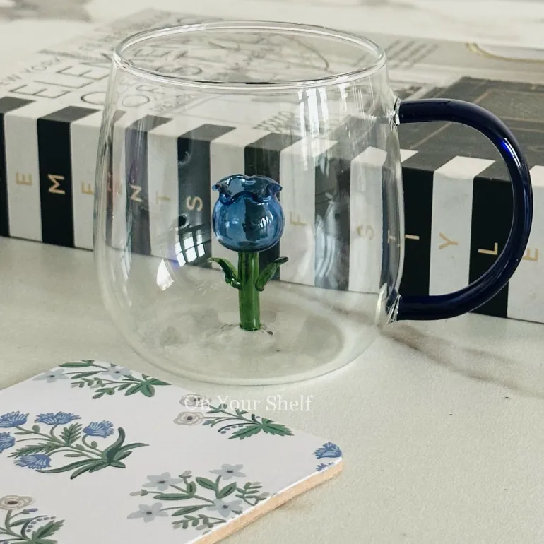 Little Blue Tulip Charm Mug(Single Piece)
