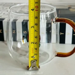 Little Brown Tulip Charm Glass Mug (Set Of Six)