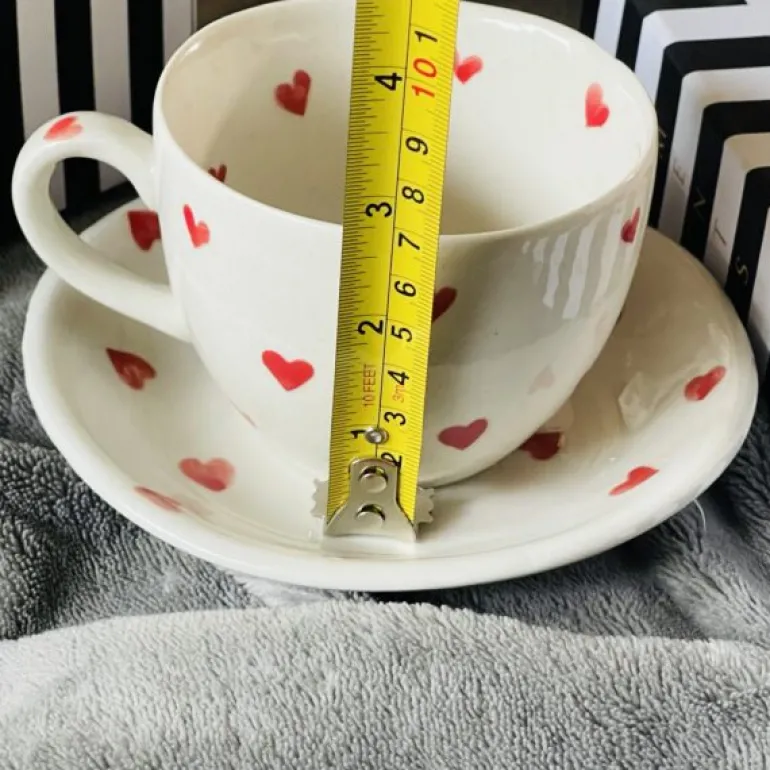 Little Red Heart (one cup/ one saucer)