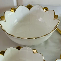 Luxury Classic Gold Tulip Serving Bowl