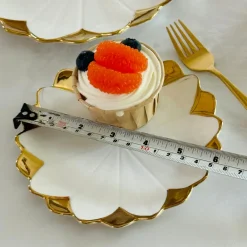 Luxury Classic Gold Tulip Plate - Dessert (single piece)