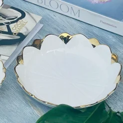 Luxury Classic Gold Tulip Serving Bowl