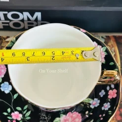 MidNight Bloom TeaCups & Saucers (Set Of Six)
