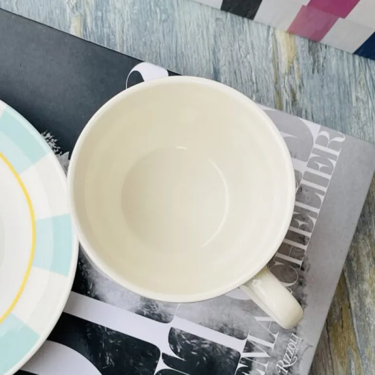 Milano Tea Cups & Saucers Tiffany Blue (set of six)