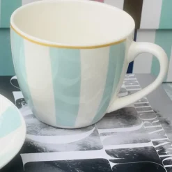 Milano Tea Cups & Saucers Tiffany Blue (set of six)