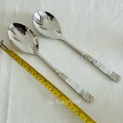 Mother Of Pearl Serving Cultery In Silver (Set Of Six)
