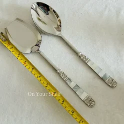 Mother Of Pearl Serving Cultery In Silver (Set Of Six)