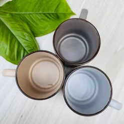 Mug Solid Dark Gray With Ridges (Single Piece)