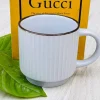 Mug Solid Light Gray With Ridges (Single Piece)