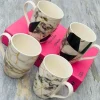 Mugs Marble Grey Set of Four