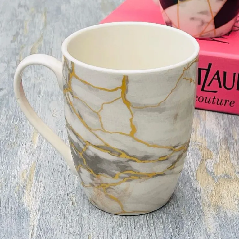 Mugs Marble Grey Set of Four