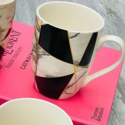 Mugs Marble Grey Set of Four