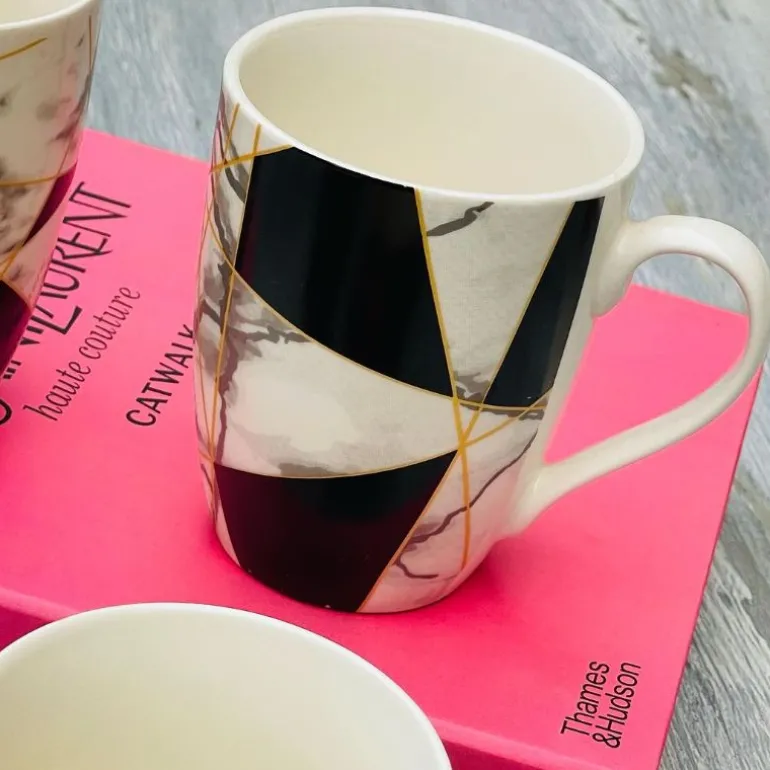 Mugs Marble Grey Set of Four