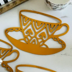 Mustard Cup Charms Coasters (Set Of 2)