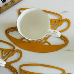 Mustard Cup Charms Coasters (Set Of 2)