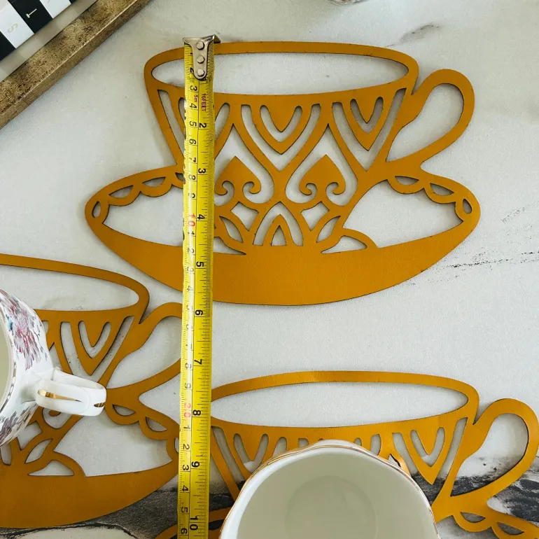 Mustard Cup Charms Coasters (Set Of 2)