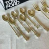 Orchid Dessert Teaspoons - Silver