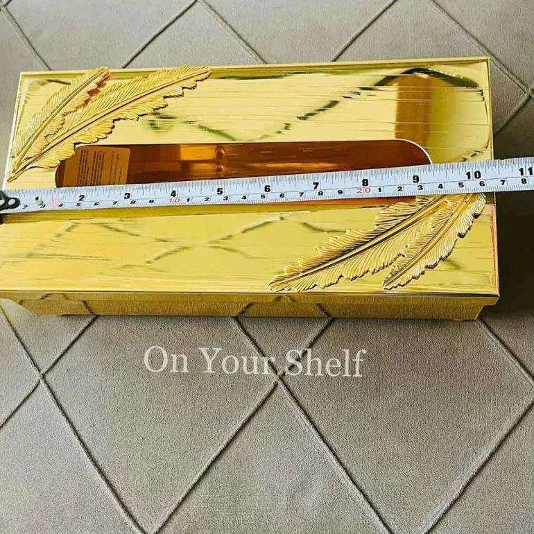 Orchid Tissue Box Silver Bamboo Leaf