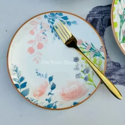 Pastel Bloom Harmony Dinnerware Set (24 Piece Plate Set)