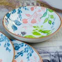 Pastel Bloom Harmony Dinnerware Set (24 Piece Plate Set)