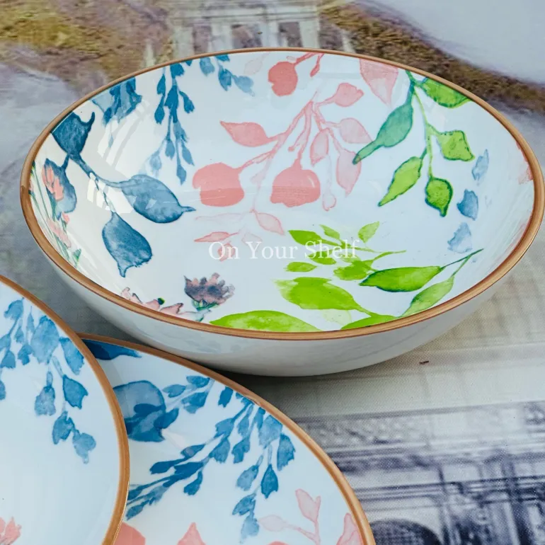 Pastel Bloom Harmony Dinnerware Set (24 Piece Plate Set)