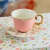 Pastel Pink Vintage Bloom (set of six cups and six saucers)